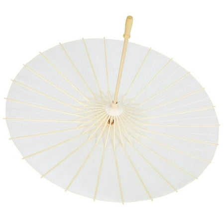 Color : White Papier parapluie Parapluies de papier blanc traditionnel de 84cm pour la décoration de fête de mariage Fournitures DIY Peinture manuelle Décoration Artisanat Fournitures Fait main